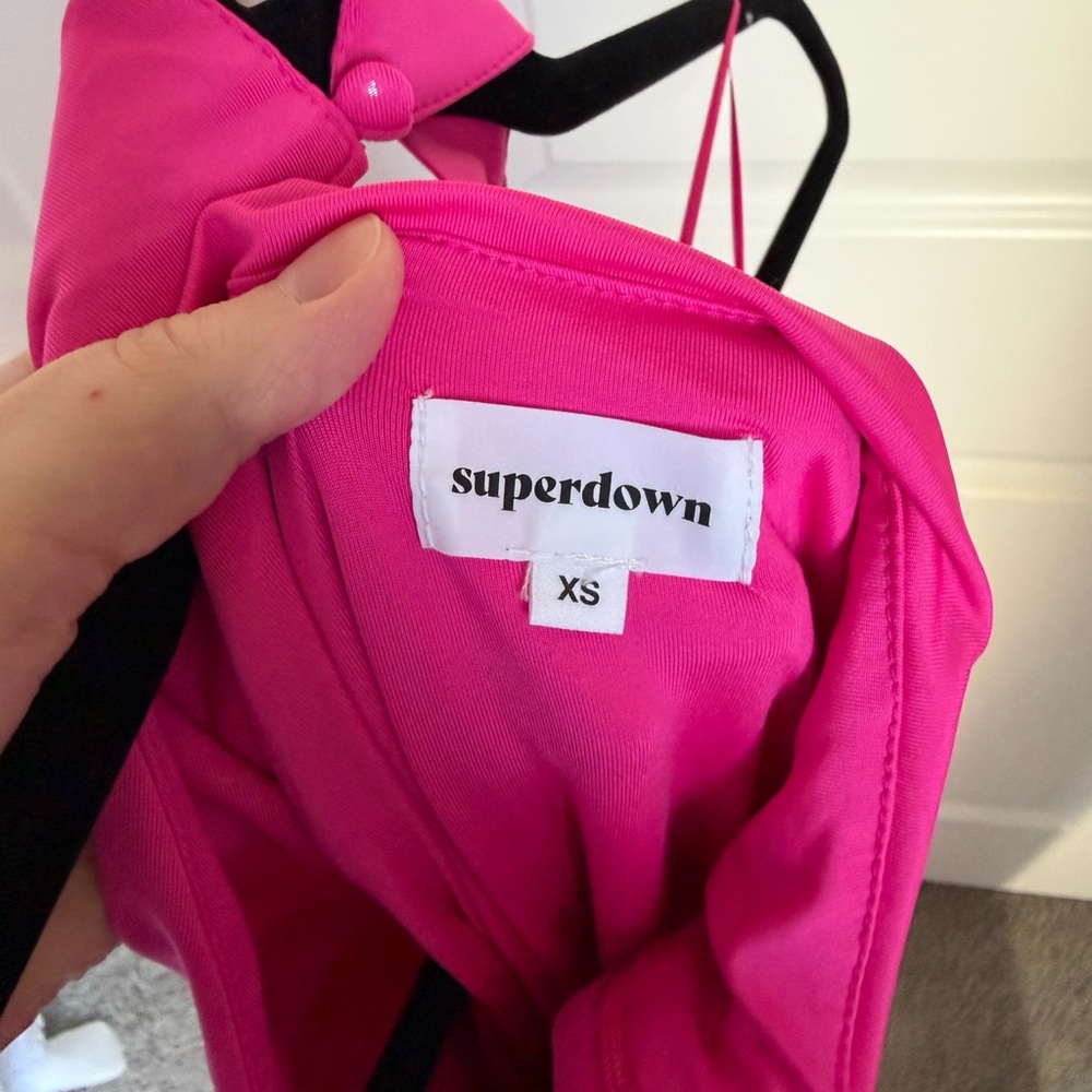 Superdown Pink Ruched Backless Midi Dress - Picture 4 of 4